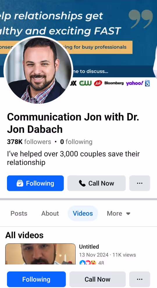 Facebook profile of Jon Dabach.
