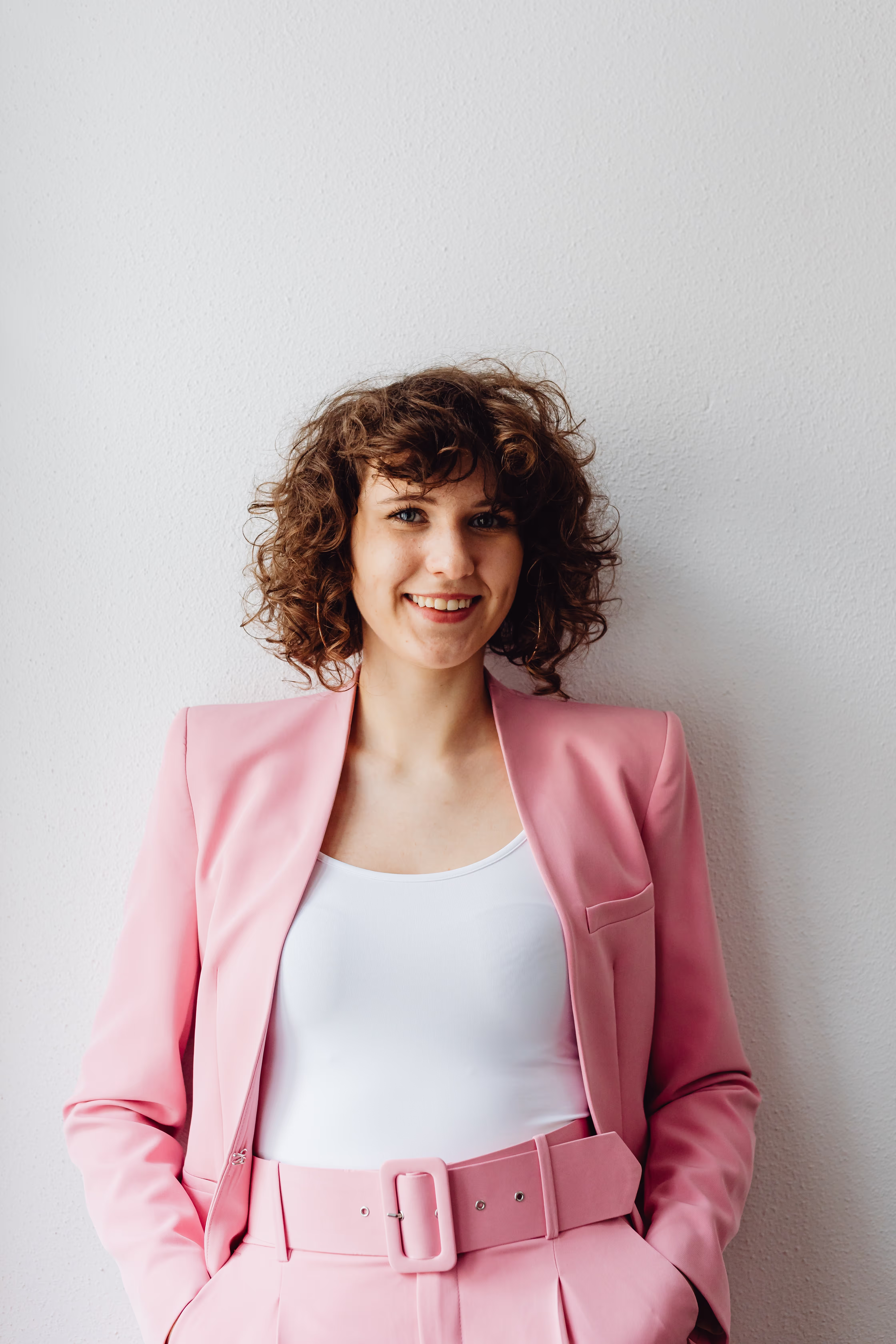 A happy woman smiling